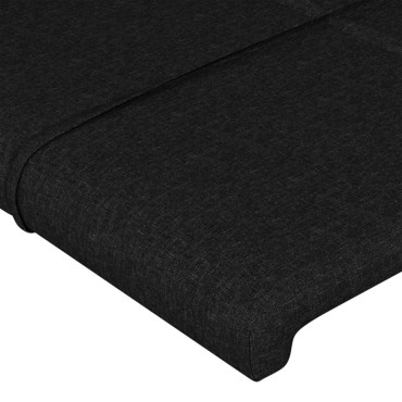 vidaXL Κεφαλάρια Κρεβατιού 2 τεμ. Μαύρο 90x5x78/88cm Υφασμάτινο