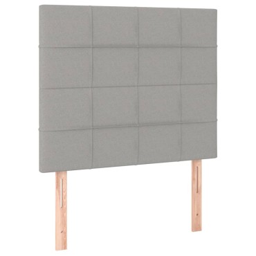 vidaXL Κεφαλάρια Κρεβατιού 2 τεμ.Αν. Γκρι 100x5x78/88cm Υφασμάτινο