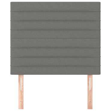 vidaXL Κεφαλάρια Κρεβατιού 2 τεμ. Σκ. Γκρι 80x5x78/88cm Υφασμάτινο