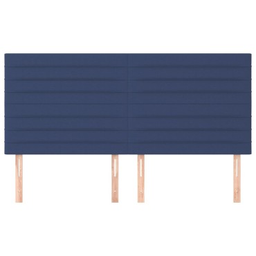 vidaXL Κεφαλάρια Κρεβατιού 4 τεμ. Μπλε 90x5x78/88cm Υφασμάτινο