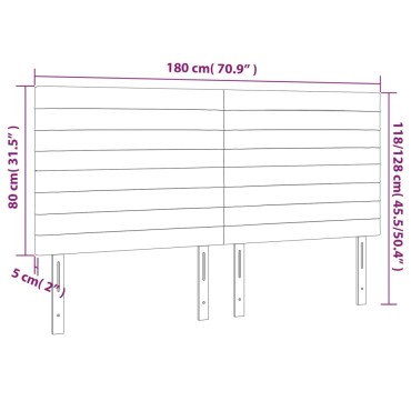 vidaXL Κεφαλάρια Κρεβατιού 4 τεμ. Μπλε 90x5x78/88cm Υφασμάτινο