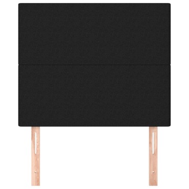 vidaXL Κεφαλάρια Κρεβατιού 2 τεμ. Μαύρο 100x5x78/88cm Υφασμάτινο