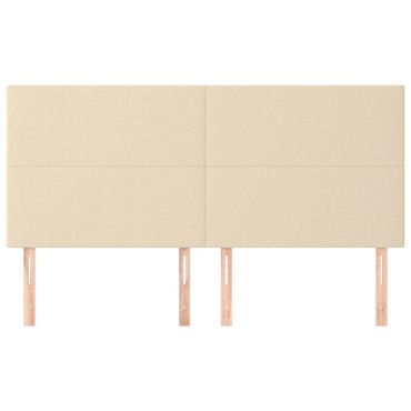 vidaXL Κεφαλάρια Κρεβατιού 4 τεμ. Κρεμ 80x5x78/88cm Υφασμάτινο