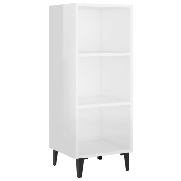 vidaXL Ντουλάπι Γυαλιστερό Λευκό 34,5x32,5x90cm Επεξεργασμένο Ξύλο 1 τεμ.