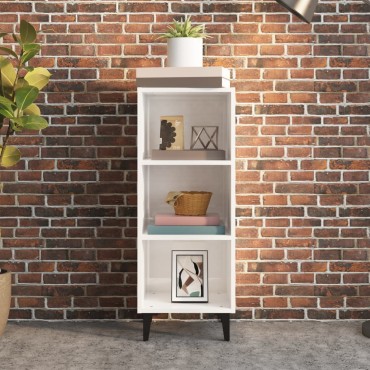 vidaXL Ντουλάπι Γυαλιστερό Λευκό 34,5x32,5x90cm Επεξεργασμένο Ξύλο 1 τεμ.