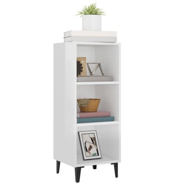 vidaXL Ντουλάπι Γυαλιστερό Λευκό 34,5x32,5x90cm Επεξεργασμένο Ξύλο 1 τεμ.