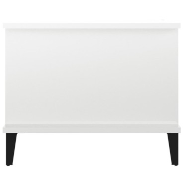 vidaXL Τραπεζάκι Σαλονιού Γυαλ. Λευκό 90x50x40cm Επεξεργ. Ξύλο 1 τεμ.