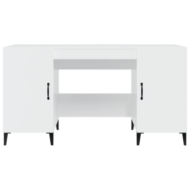 vidaXL Γραφείο Γυαλιστερό Λευκό 140x50x75cm Επεξεργασμένο Ξύλο 1 τεμ.