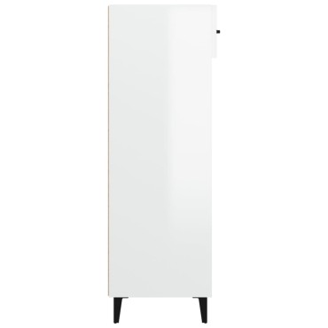 vidaXL Παπουτσοθήκη Γυαλιστερό Λευκό 60x35x105cm Επεξεργασμένο Ξύλο