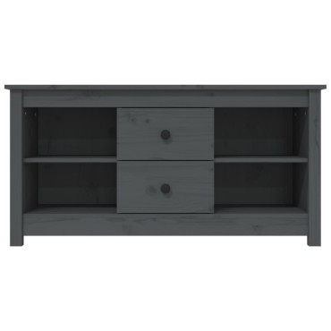 vidaXL Έπιπλο Τηλεόρασης Γκρι 103x36,5x52cm από Μασίφ Ξύλο Πεύκου