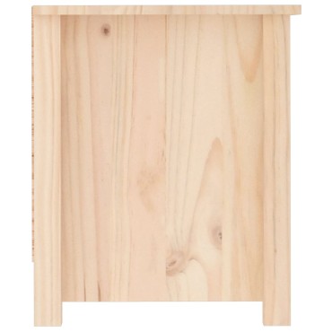 vidaXL Παπουτσοθήκη 110x38x45,5cm από Μασίφ Ξύλο Πεύκου
