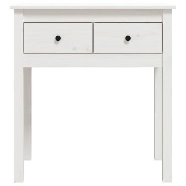 vidaXL Τραπέζι Κονσόλα Λευκό 75x35x75cm από Μασίφ Ξύλο Πεύκου 1 τεμ.