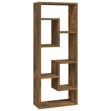 vidaXL Ραφιέρα Τοίχου Καπνιστή Δρυς 36x16x90cm Επεξεργασμένο Ξύλο 1 τεμ.