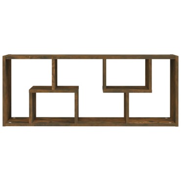 vidaXL Ραφιέρα Τοίχου Καπνιστή Δρυς 36x16x90cm Επεξεργασμένο Ξύλο 1 τεμ.