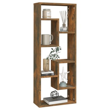 vidaXL Ραφιέρα Τοίχου Καπνιστή Δρυς 36x16x90cm Επεξεργασμένο Ξύλο 1 τεμ.
