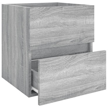 vidaXL Ντουλάπι Νιπτήρα Grey Sonoma 41x38,5x45cm Επεξεργ. Ξύλο 1 τεμ.