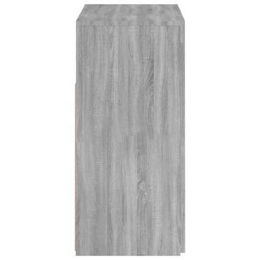 vidaXL Μπουφές με LED Γκρι Sonoma 80x35x75cm 1 τεμ.