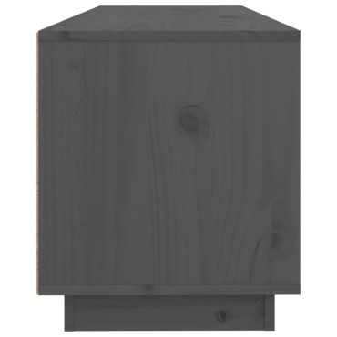 vidaXL Έπιπλο Τηλεόρασης Γκρι 100x34x40cm από Μασίφ Ξύλο Πεύκου