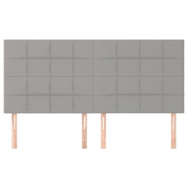 vidaXL Κεφαλάρια Κρεβατιού 4 τεμ. Αν. Γκρι 80x5x78/88cm Υφασμάτινο