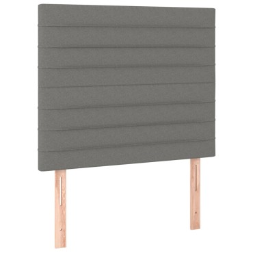 vidaXL Κεφαλάρι Κρεβατιού Σκούρο Γκρι 90x5x118/128cm Ύφασμα 1 τεμ.