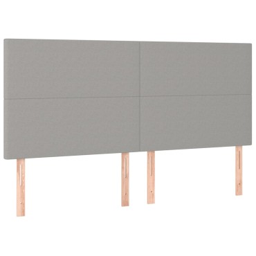 vidaXL Κεφαλάρια Κρεβατιού 4 τεμ. Αν. Γκρι 80x5x78/88cm Υφασμάτινο
