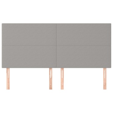 vidaXL Κεφαλάρια Κρεβατιού 4 τεμ. Αν. Γκρι 80x5x78/88cm Υφασμάτινο