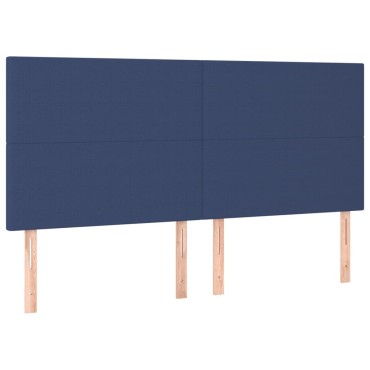 vidaXL Κεφαλάρια Κρεβατιού 4 τεμ. Μπλε 80x5x78/88cm Υφασμάτινο