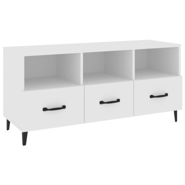 vidaXL Έπιπλο Τηλεόρασης άσπρο 102x35x50cm Επεξεργασμένο Ξύλο