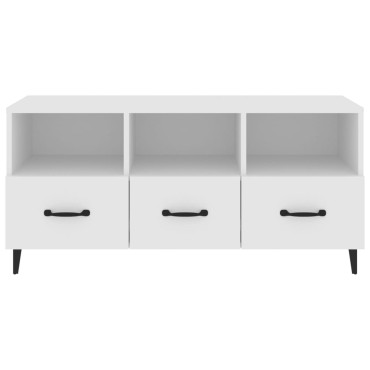 vidaXL Έπιπλο Τηλεόρασης άσπρο 102x35x50cm Επεξεργασμένο Ξύλο