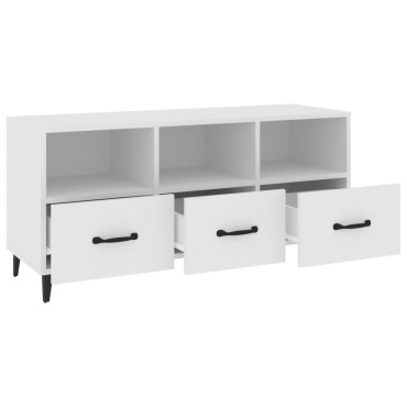 vidaXL Έπιπλο Τηλεόρασης άσπρο 102x35x50cm Επεξεργασμένο Ξύλο