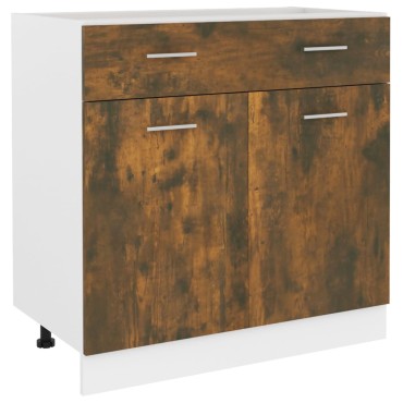 vidaXL Έπιπλο Με Συρτάρι Lyon Καπνιστή Δρυς 80x46x81,5cm