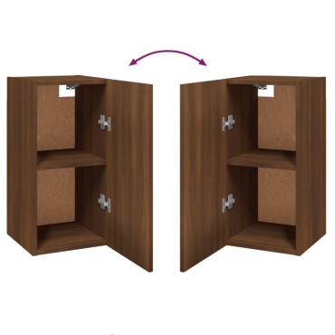 vidaXL Έπιπλα Τηλεόρασης 7 τεμ. Καφέ Δρυς 30,5x30x60cm Επεξ. Ξύλο