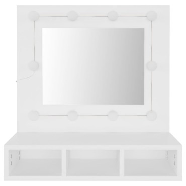 vidaXL Έπιπλο Καθρέπτη με LED Λευκό 60x31,5x62cm 1 τεμ.