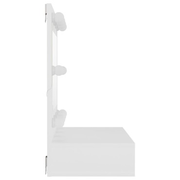 vidaXL Έπιπλο Καθρέπτη με LED Λευκό 60x31,5x62cm 1 τεμ.