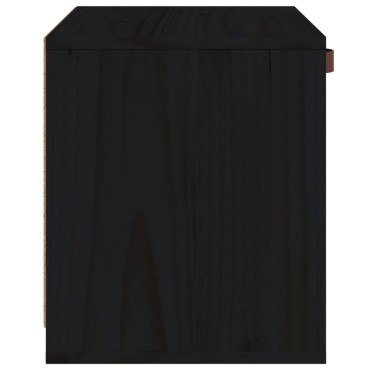 vidaXL Ντουλάπι Τοίχου Μαύρο 40x30x35cm από Μασίφ Ξύλο Πεύκου 1 τεμ.