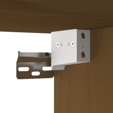 vidaXL Ντουλάπι Τοίχου Καφέ Μελί 60x30x35cm από Μασίφ Ξύλο Πεύκου 1 τεμ.
