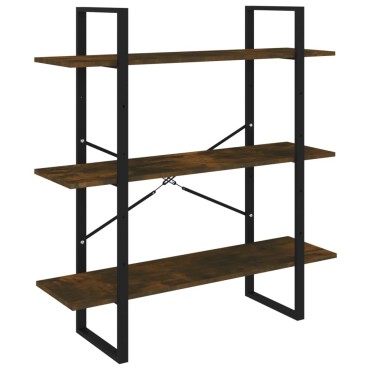 vidaXL Βιβλιοθήκη Καπνιστή Δρυς 100x30x105cm από Επεξεργασμένο Ξύλο 1 τεμ.