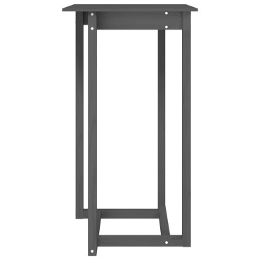 vidaXL Τραπέζι Μπαρ Γκρι 60x60x110cm από Μασίφ Ξύλο Πεύκου 1 τεμ.