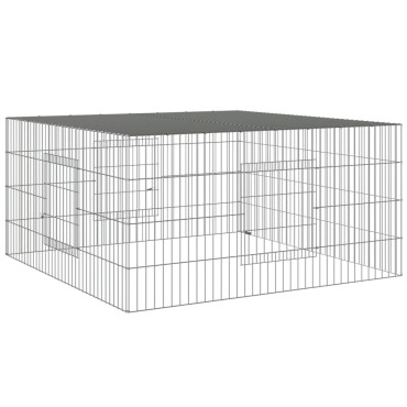 vidaXL Κλουβί Κουνελιών 110x110x55 εκ. από Γαλβανισμένο Σίδερο