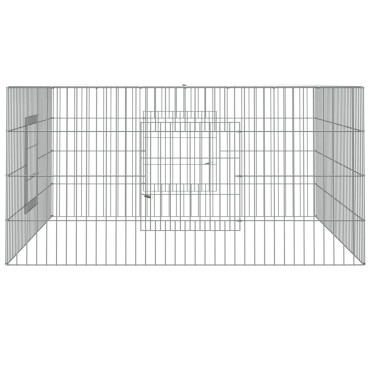 vidaXL Κλουβί Κουνελιών 110x110x55 εκ. από Γαλβανισμένο Σίδερο