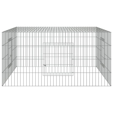 vidaXL Κλουβί Κουνελιών 110x110x55 εκ. από Γαλβανισμένο Σίδερο