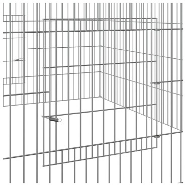 vidaXL Κλουβί Κουνελιών 110x110x55 εκ. από Γαλβανισμένο Σίδερο