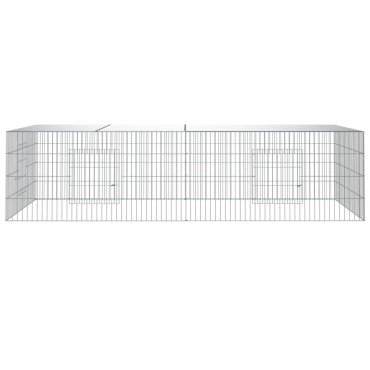 vidaXL Κλουβί Κουνελιών 2 Πάνελ 220x110x55 εκ. από Γαλβανισμένο Σίδερο