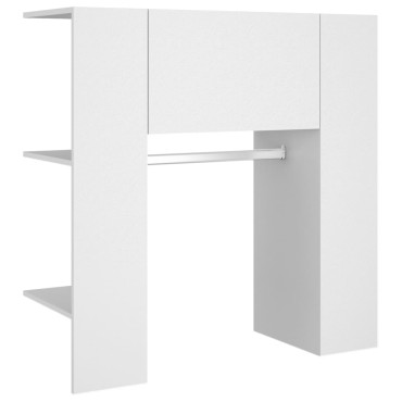 vidaXL Ντουλάπι Διαδρόμου Λευκό 97,5x37x99cm Επεξεργ. Ξύλο 1 τεμ.