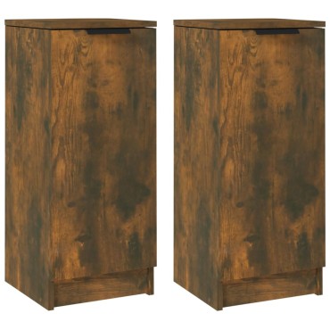 vidaXL Ντουλάπια 2 τεμ. Καπνιστή δρυς 30x30x70cm Επεξεργασμένο Ξύλο