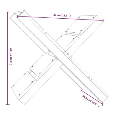 vidaXL Ξυλοθήκη Λευκή 47 x 39,5 x 48 εκ. από Μασίφ Ξύλο Πεύκου