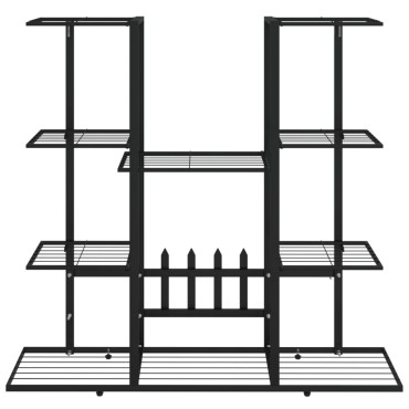 vidaXL Βάση Λουλουδιών Μαύρη 94,5 x 25 x 89 εκ. Σιδερένια