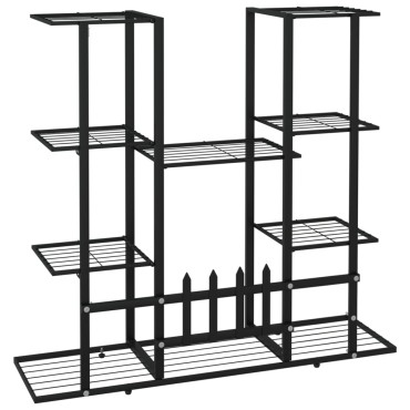 vidaXL Βάση Λουλουδιών Μαύρη 94,5 x 25 x 89 εκ. Σιδερένια