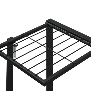 vidaXL Βάση Λουλουδιών Μαύρη 94,5 x 25 x 89 εκ. Σιδερένια