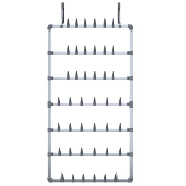 vidaXL Κρεμαστή Ραφιέρα Παπουτσιών Ασημί 66x13x139cm
